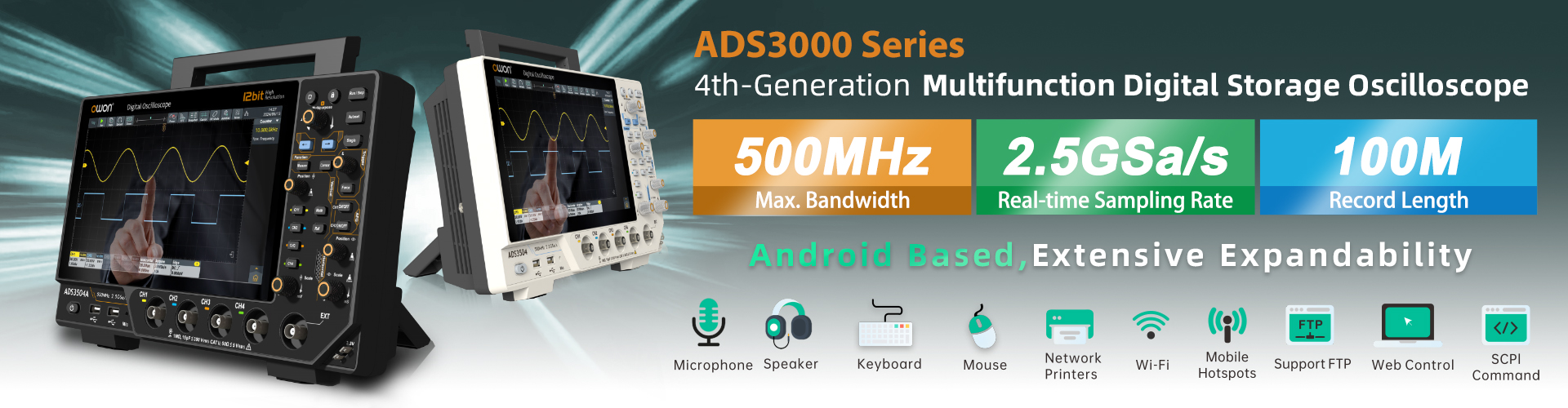 ADS3000 Series 4th-Generation Multifunction Digital Oscilloscope