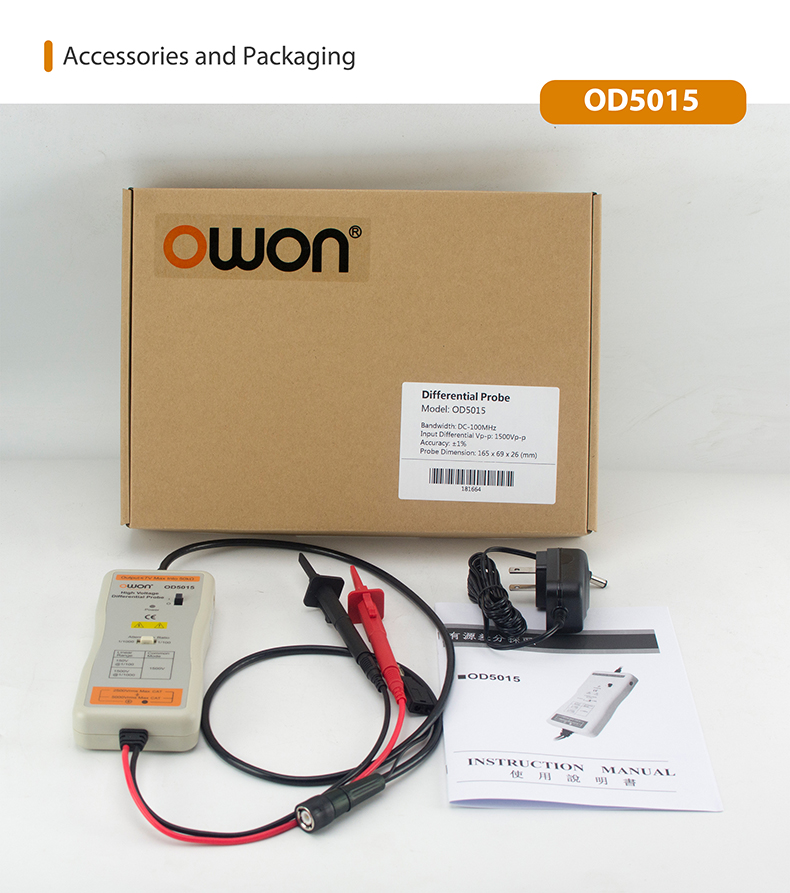 OWON OD5015 Active High Voltage Differential Probe